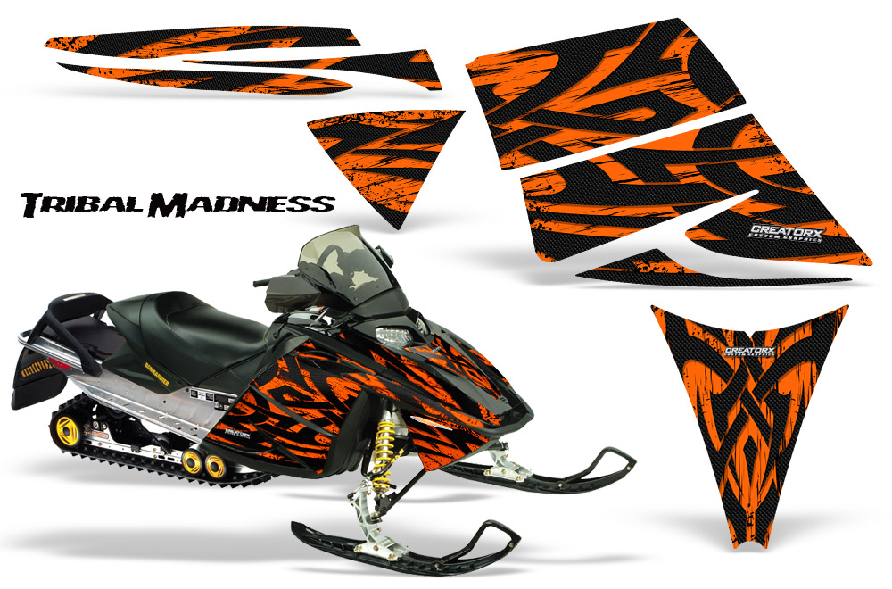 Ski-Doo Rev Graphics Kit Tribal Madness Orange